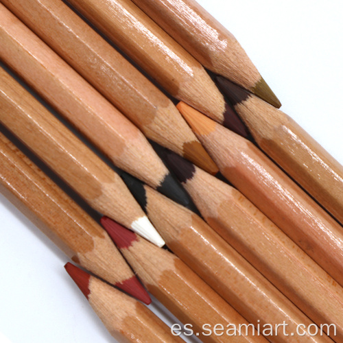 12 color de tono de piel de madera juego de lápices de color de madera